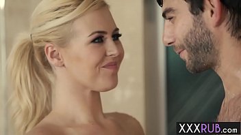 Hot babe used a clients big dick and sucked it Hot babe used a clients big dick and sucked it