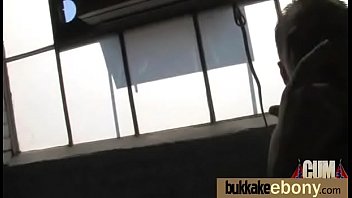 Naughty black wife gang banged by white friends 7