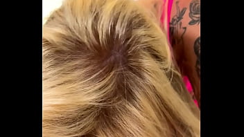 Amazing blonde girl gagging on my cock deepthroat balls licking sloppy blowjob