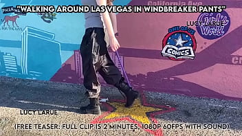 Walking around las vegas in windbreaker pants