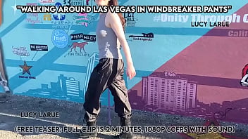 Walking around las vegas in windbreaker pants