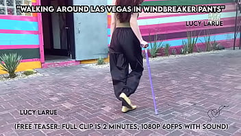 Walking around las vegas in windbreaker pants