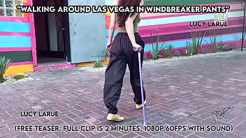 Walking around las vegas in windbreaker pants Walking around las vegas in windbreaker pants