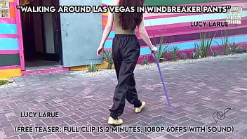 Walking around las vegas in windbreaker pants