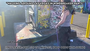 Walking around las vegas in windbreaker pants