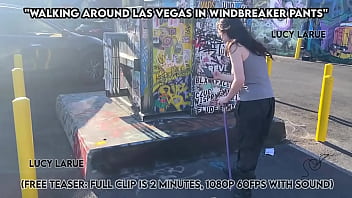 Walking around las vegas in windbreaker pants