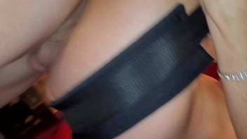 Blonde slut gets stuck in sex swing and used by 7 guys