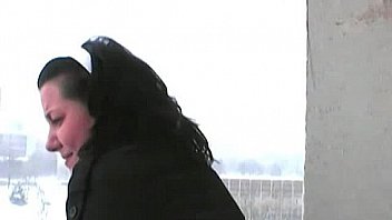 Outdoor exhibitionism with cute sexy teen