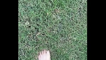 Feet on the grass with nails if you want more