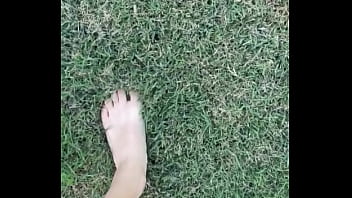 Feet on the grass with nails if you want more