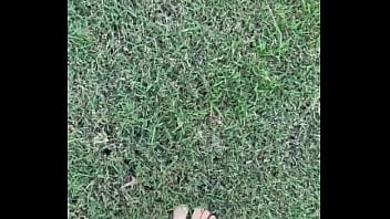 Feet on the grass with nails if you want more