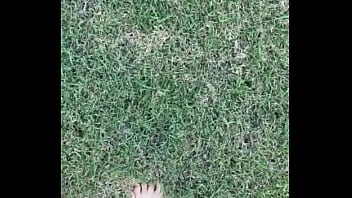 Feet on the grass with nails if you want more