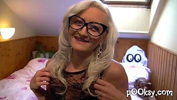 Natally in red stockings spreads her legs for a dick