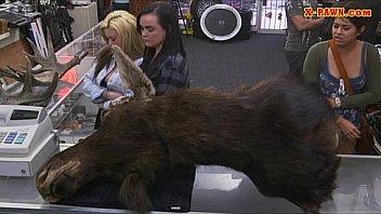 Two lesbians pawn their asses and get fucked for money