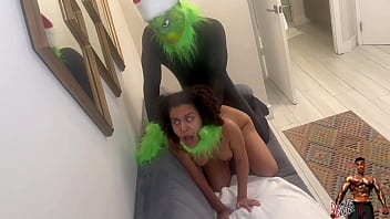 Sexy latina alix avery gets a special xmas gift from the grinch
