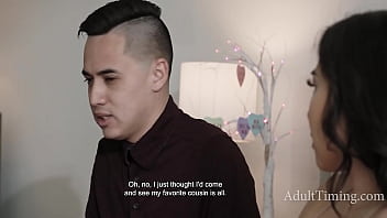 Petite asian teen blackmailed by perverted step cousin to keep her secret safe