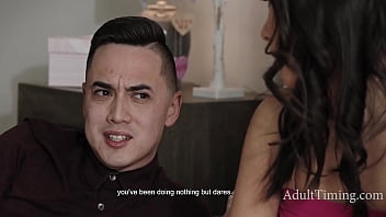 Petite asian teen blackmailed by perverted step cousin to keep her secret safe