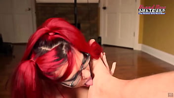 Horny mature redhead lily b enjoys to deepthroat a juicy big cock to milk