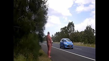 Naked freeway flash 18 cars