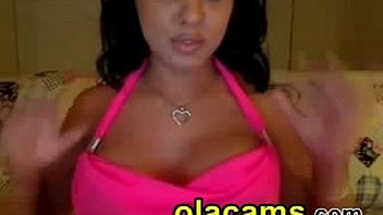 Big ass brunette teen in front of cam