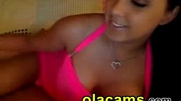 Big ass brunette teen in front of cam