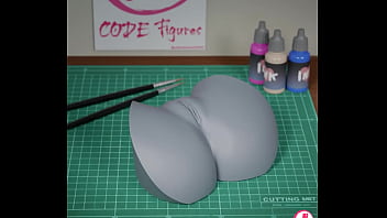 3d render of riley pornstar hip