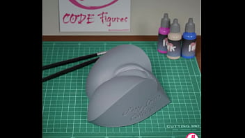 3d render of riley pornstar hip