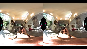 Curvy brunette rides her step daughters boyfriends cock in virtual reality Curvy brunette rides her step daughters boyfriends cock in virtual reality