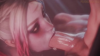 Harley quin spit roasted sex fucked cum hot white big cocks