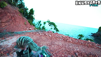 Dildo play outside my asshole to the point of pissing