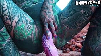 Dildo play outside my asshole to the point of pissing