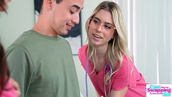 Rissa may & jill kassidy play doctor to help extract backed up cum from stepbro's full balls