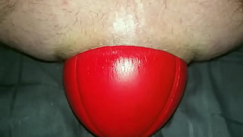 Birthing To A 472 Inch Wide Foam Football Deeply Inserted In My Ass In Slow Motion thumbnail