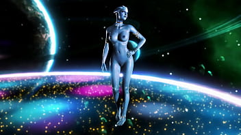 Youthful fit liara t'soni shakes her ass to music to seduce partner into sex