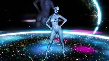 Youthful fit liara t'soni shakes her ass to music to seduce partner into sex