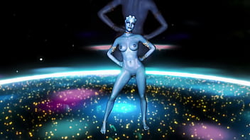 Youthful fit liara t'soni shakes her ass to music to seduce partner into sex