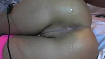 Cam girl toying with her ass