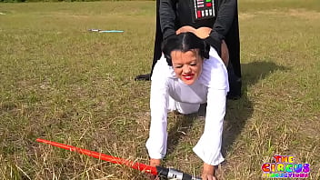Fucking nadia white real hard in star wars clothes