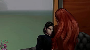 Chocolate trans blonde and man