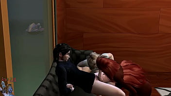 Chocolate trans blonde and man