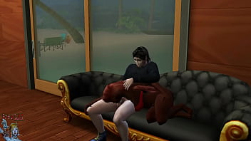 Chocolate trans blonde and man