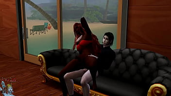 Chocolate trans blonde and man