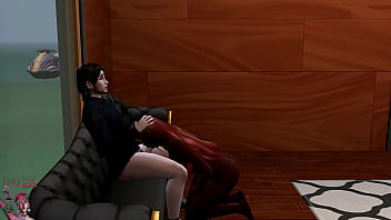 Chocolate trans blonde and man