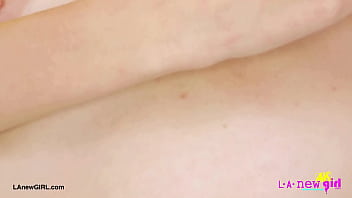 Elegant blonde standout naked close up