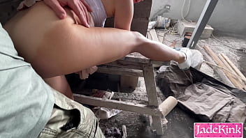 Sneaky sex with daddy on a construction site big ass pov