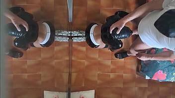 Preview milf in sexy clothes stockings and high heels fucked in the mouth and doggy style with repeated orgasms