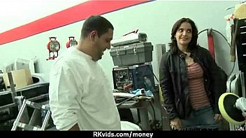 Amateur hottie takes cash for public sex 30