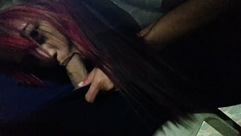 Sucking the cock of my cuckold outdoor