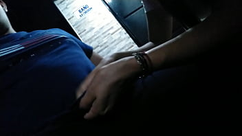 Sucking the cock of my cuckold outdoor