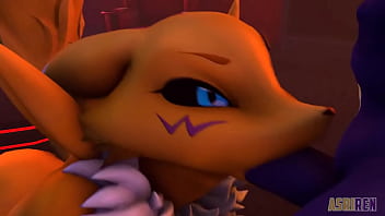 Renamon fucks hard small demon